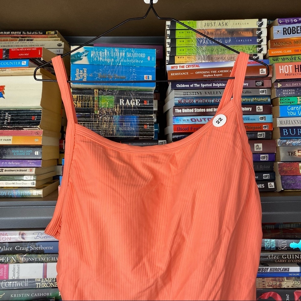 Women's Cotton On Body Swimwear Plus Size 22 Orange Sleeveless One-Piece - Picture 2 of 12